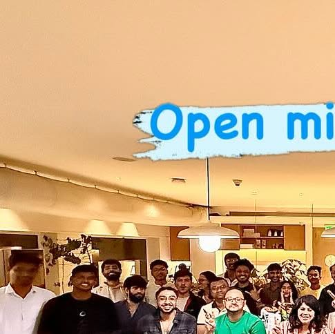 Open mic, Bangalore — full house.